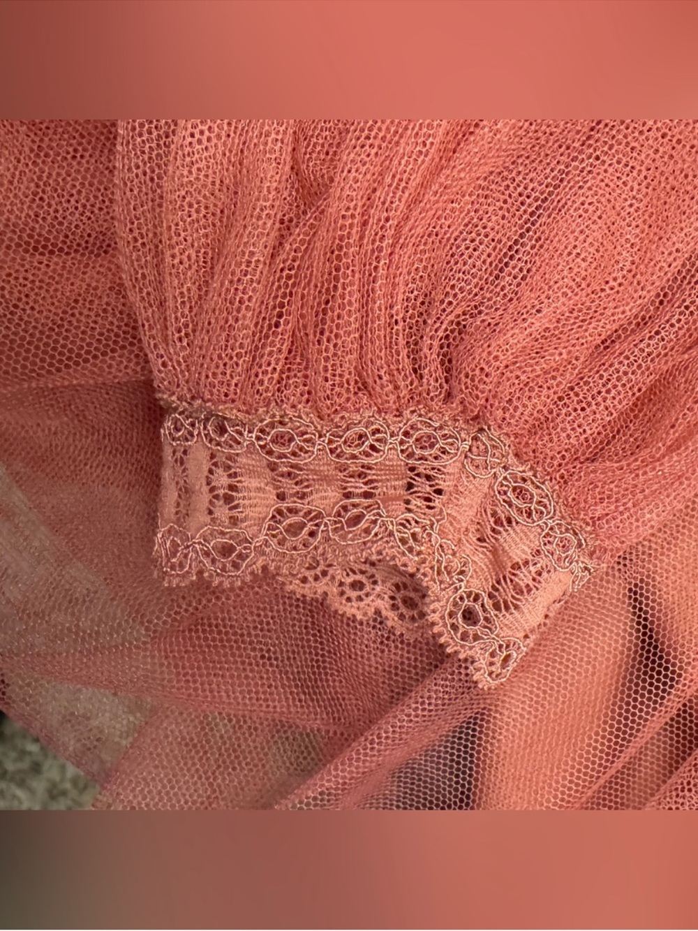Joyfolie Coral Pink Tulle Layered Girls Dress - Picture 4 of 4